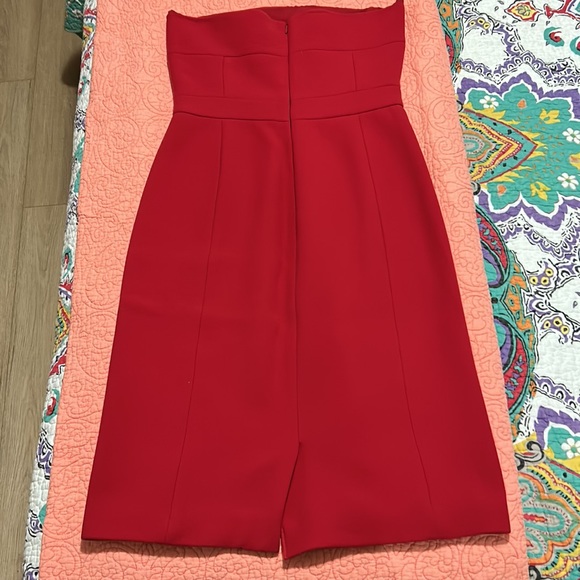 PRADA! Vintage Red strapless dress with front pocket. Size 44 - Picture 5 of 5